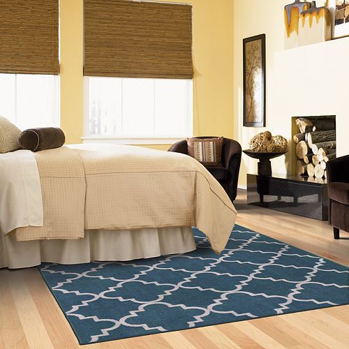 Add a rug for big impact - Mohawk Home - Fancy Trellis Rug in Blue - Kohl's