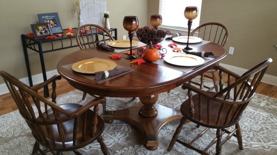 dining room rehab - neutral rug - American Rug Craftsmen rug - Reflections Dragonfly Medallion - Mohawk Home