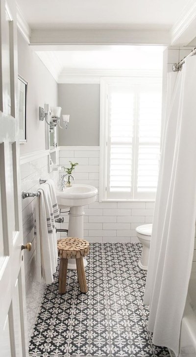 bathroom decor trends - 2016 - patterned tile - vintagescout - Mohawk Home