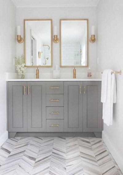 bathroom decor trends - 2016 - gold fixtures - Yahoo makers - Mohawk Home