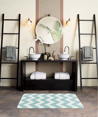 Add personality to your bath decor - Mohawk Home - Bath rug - chevron