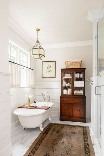 Mohawk Home - statement lighting - bathroom - Heidi Milton - countryliving.com