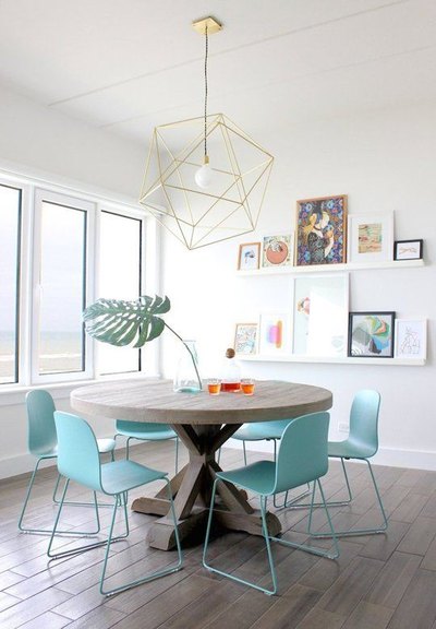 Mohawk Home - statement lighting - dining room - Heidi Milton - apartmenttherapy