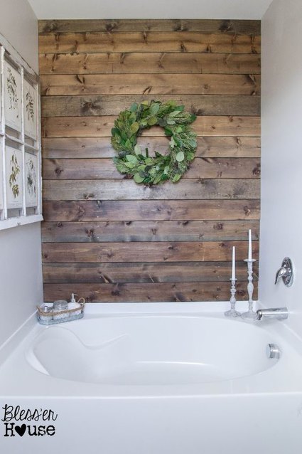 mohawk - farmhouse - diyjoy.com - wood planks wall