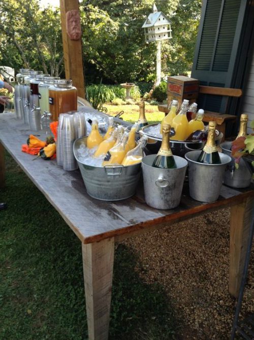 Late Summer Mimosa Bar - found in Pinterest - heidi milton - mohawk 