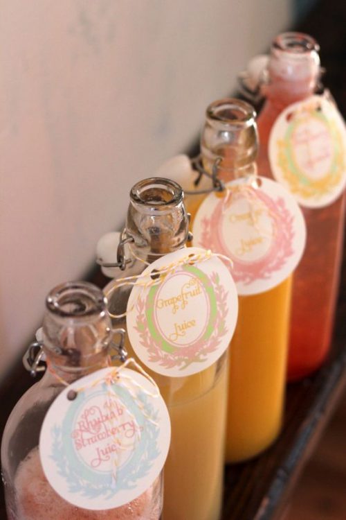 Late summer mimosa bar juice selection - Kojo Designs - Heidi Milton - the Mohawk lifestyle