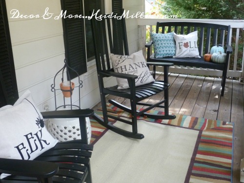 Front Porch Refreshed for Fall - Fall Mohawk Rug - Indoor Outdoor Rug - Mohawk Home Rug