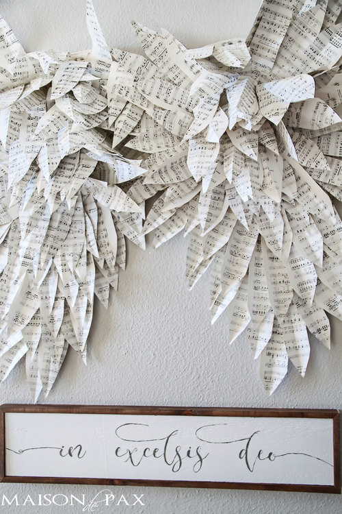 maison de pax - sheet-music-angel-wings-full - holiday farmhouse decor - seasonal decor
