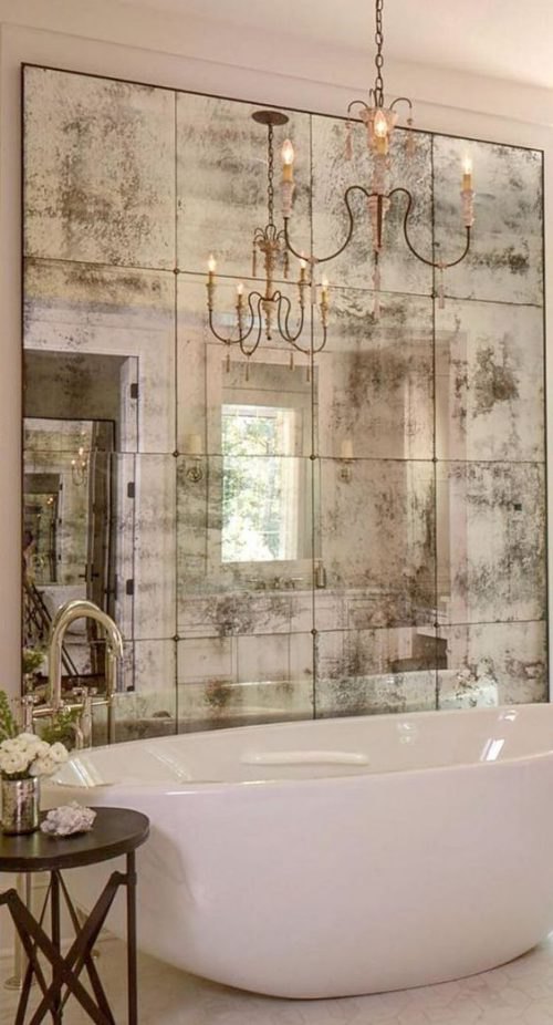 Glam up a Tired Bathroom - Heidi Milton - ideas to add glam - use mirrors - Luxury Bathrooms