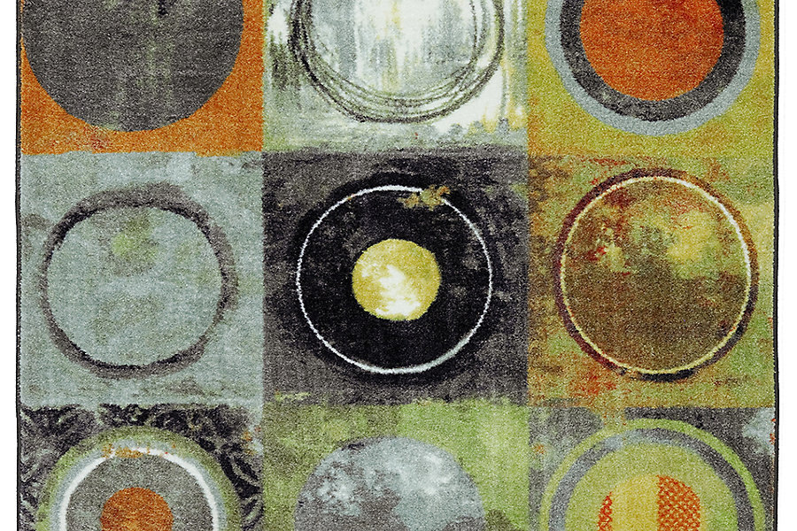 Circle Fret area rug, 5ft x 8ft