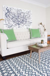 Living Room Styling Tips- Erin Spain- Aztec Bands Denim