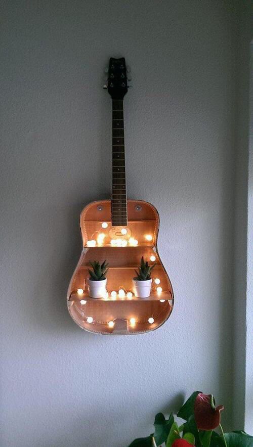 Flea Market Find- Repurposed Guitar Shelf