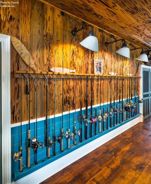 Fishing Wall Display- Man Cave Ideas from Mohawk Home