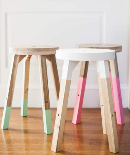 DIY Dipped Stool- Ikea Hacks- Mohawk Home