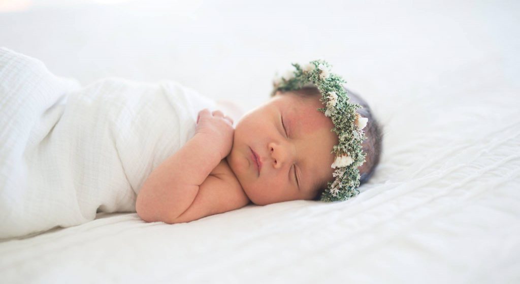 Halo Flower Crown photo prop for newborn