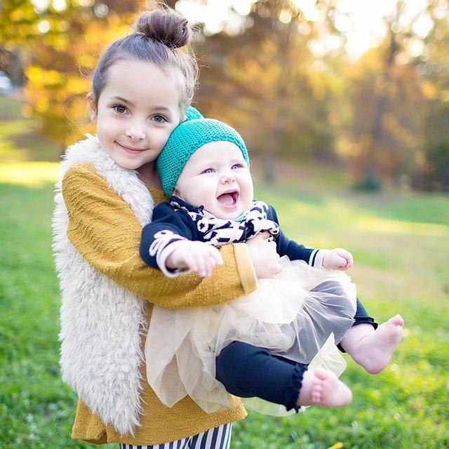 Siblings in photo shoot