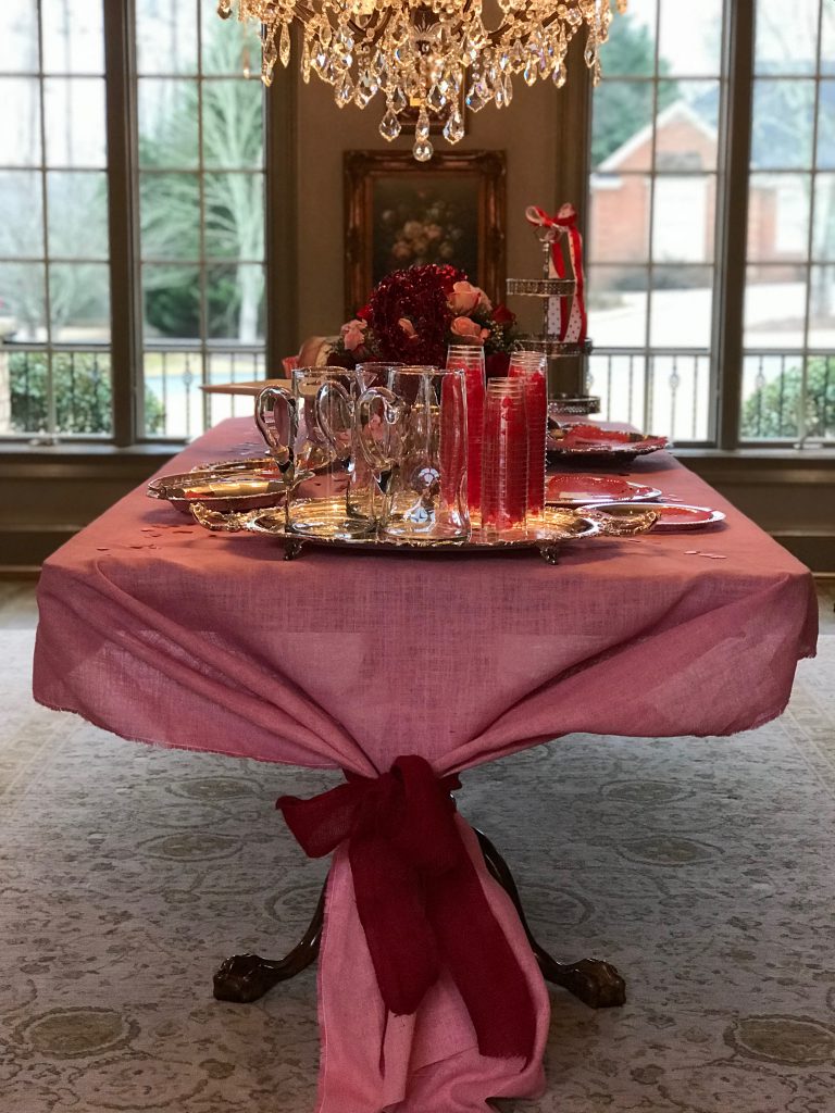 Valentine's Day tea party table