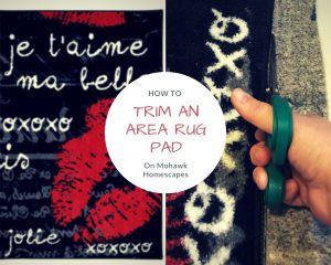 hot to trim an area rug pad
