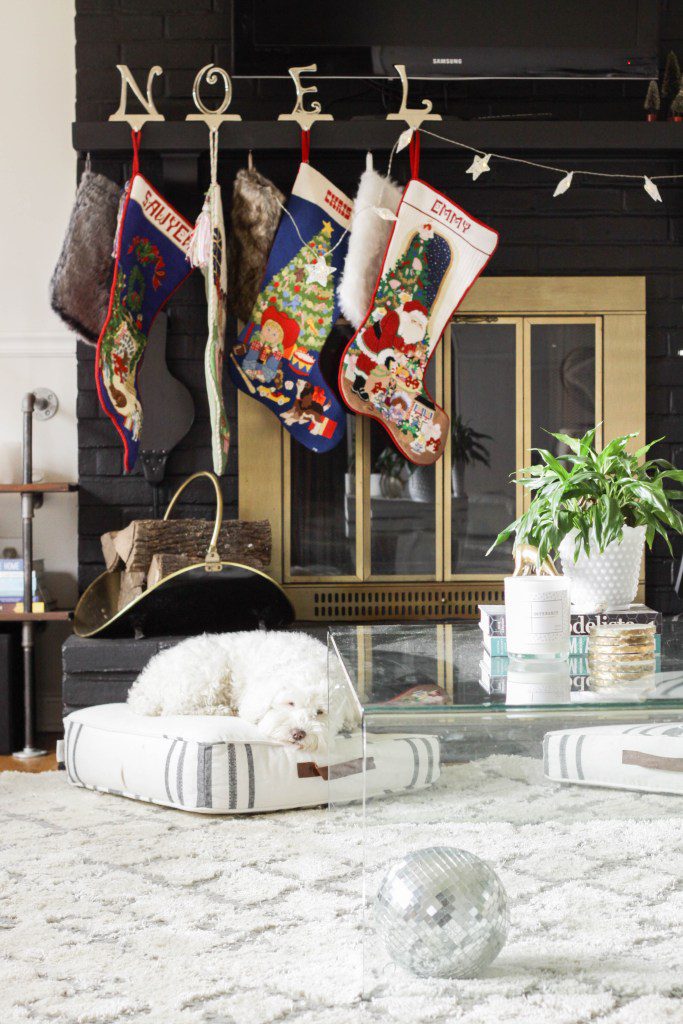 Mohawk Home Holiday Home Tour featuring Cassie Bustamante and the Nomad Carlsbad area rug in gray