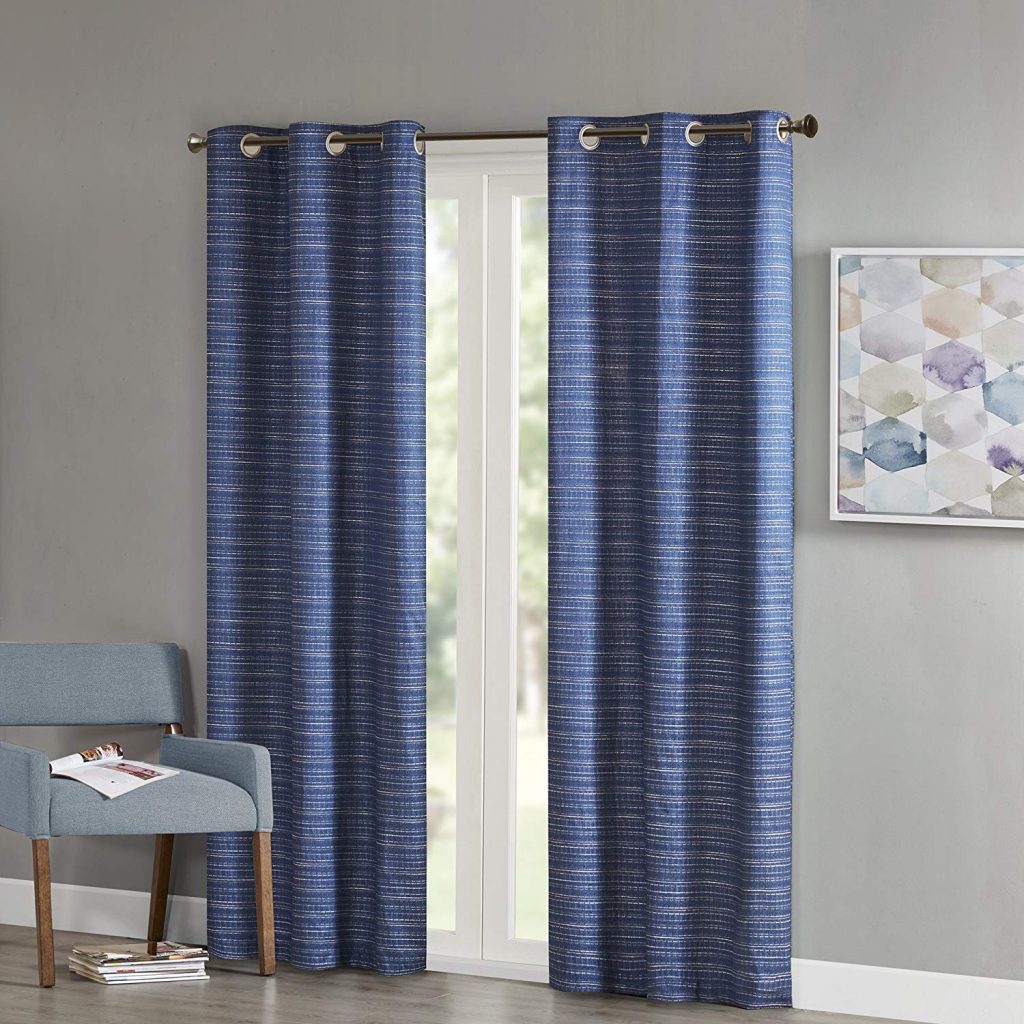 Blue curtains from Amazon