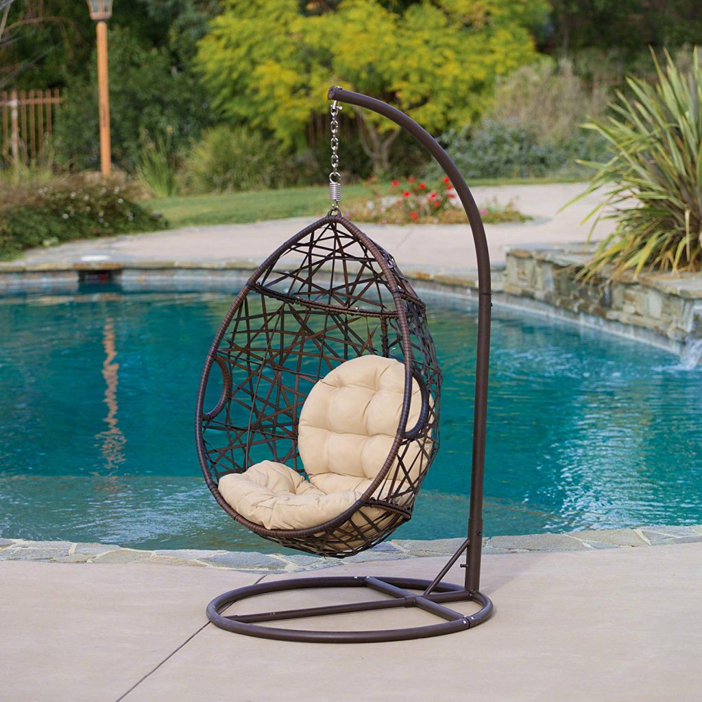 Hanging chair for tropical decor from Amazon