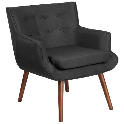 high legged, black tufted chair from Target
