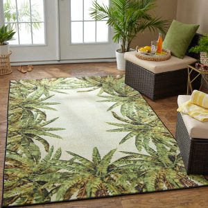 Mohawk Home Verde Palm Border area rug