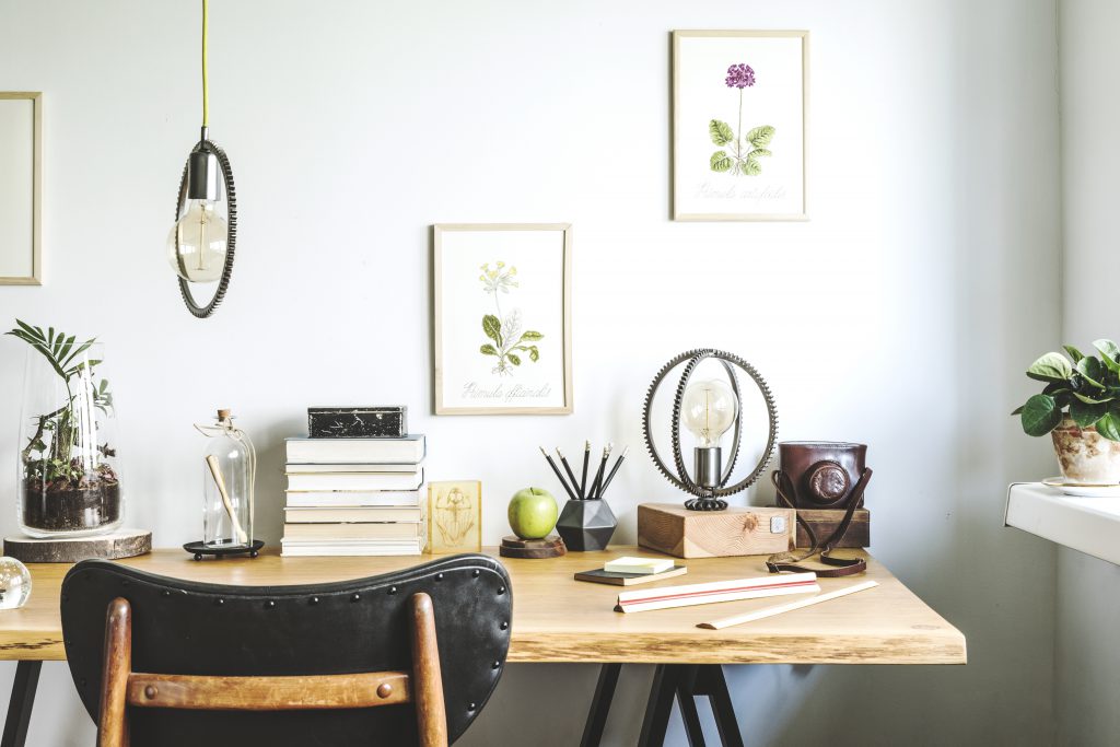 Stylish office space upgrade and tips on Mohawk Homescapes.  