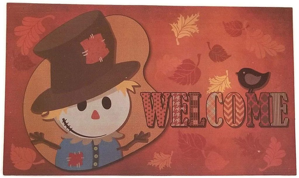 Scarecrow Fall inspired doormat from Mohawk Home