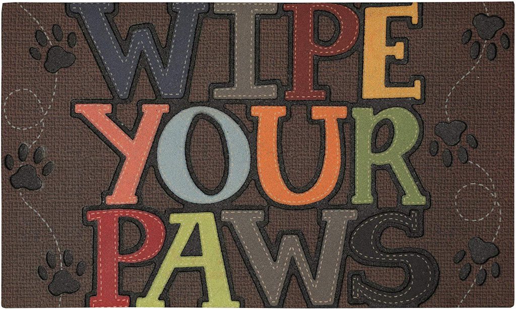 Pet friendly wipe your paws mat from Mohawk Home on sale at Amazon