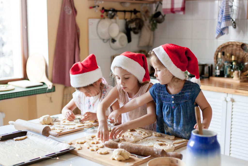 Baking Christmas cookies for the holidays