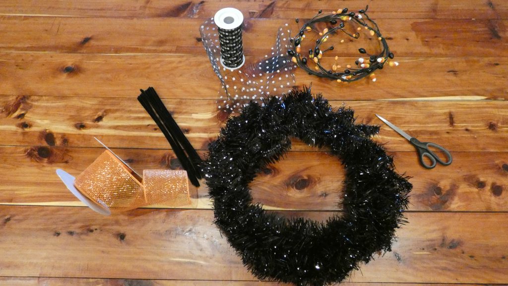 Supplies for your DIY Halloween Wreath