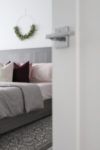 Master bedroom refresh including Mohawk Home area rug