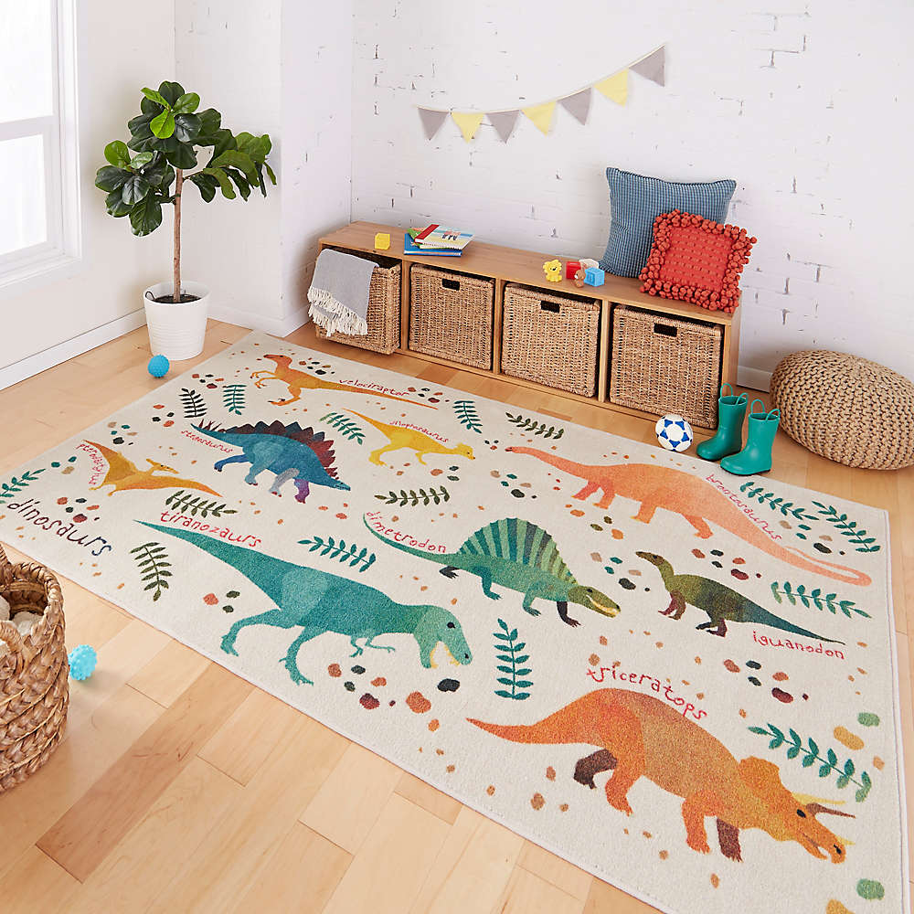 Mohawk Home Dino Jungle area rug in green